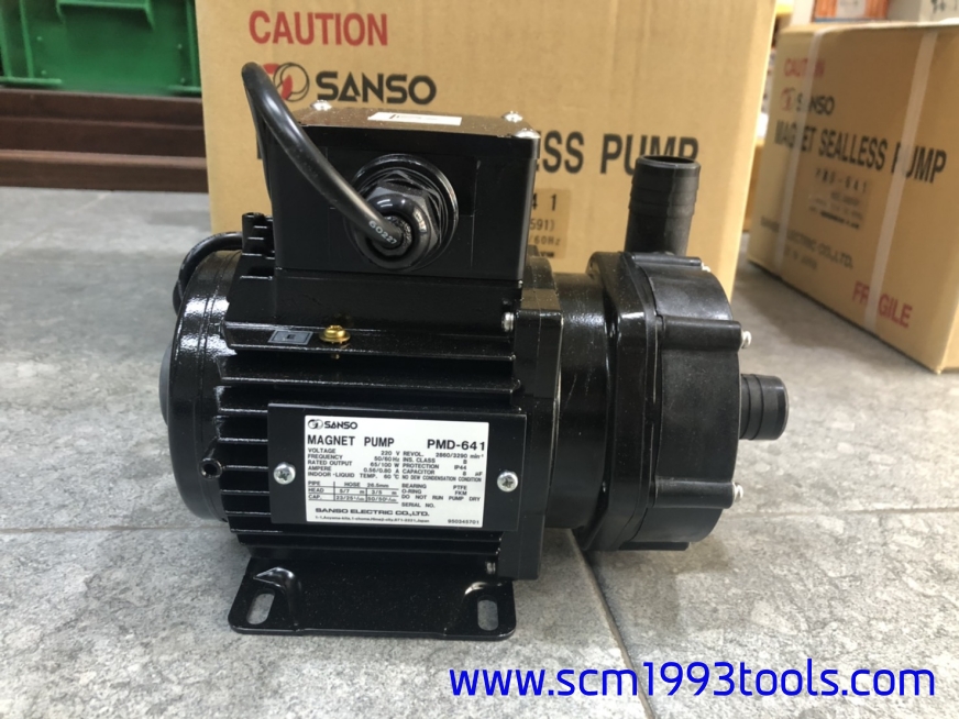SANSO รุ่น PMD-641 ปั๊มน้ำยาเคมี ใบพัดแม่เหล็ก MAGNET DRIVE SEALLESS PUMP