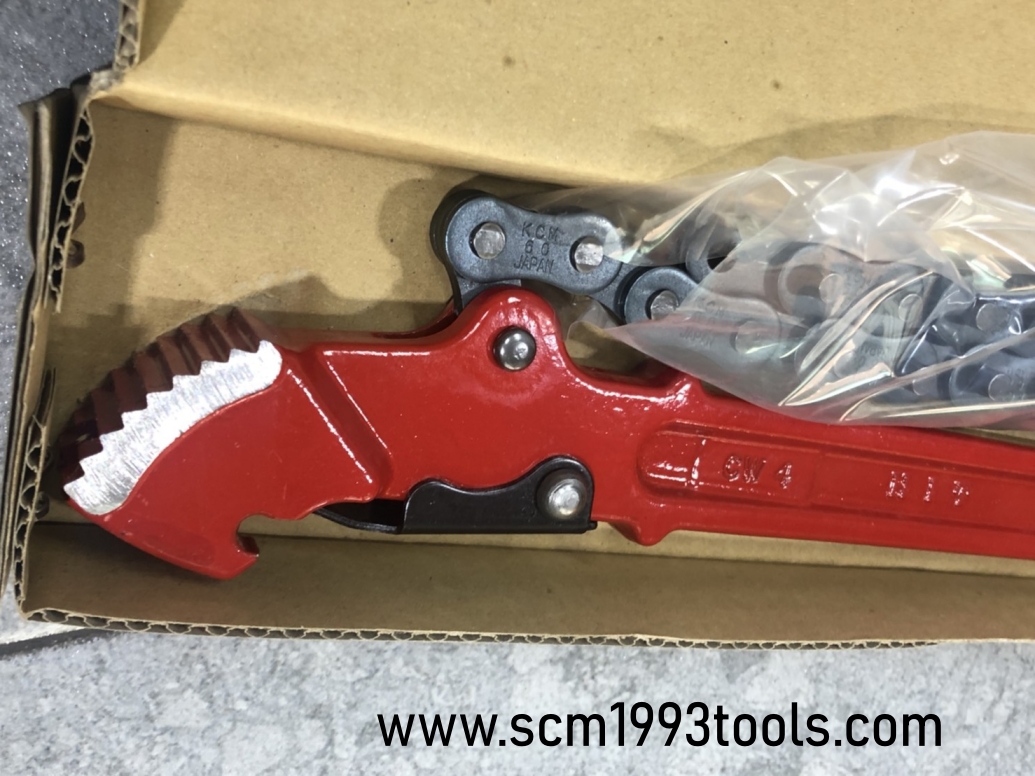 HIT ฮิต รุ่น CW4-390mm. กุญแจจับแป๊บแบบโซ่ (ประแจโซ่) 4 นิ้ว ญี่ปุ่น Chain Wrench