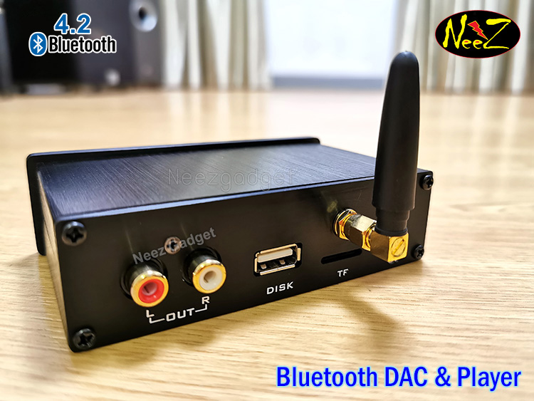 DAC Bluetooth +Player+Amp เครื่องรับสัญญาณ บลูทูส และ เครื่องเล่นไฟล์เพลงจาก USB&mini SD + แอมป์หูฟัง ใช้ในรถได้เลย มีประกัน ร้านไทย
