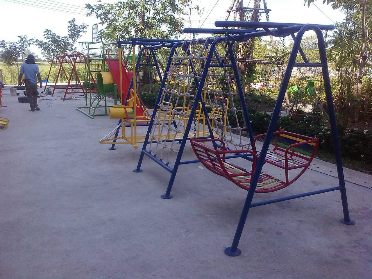 รหัส PG ผลงานติดตั้ง (โรงเรียนเจนอยุธยา-ตำบลคลองสวนพลู อำเภอพระนครศรีอยุธยา) เครื่องออกกำลังกายเด็ก