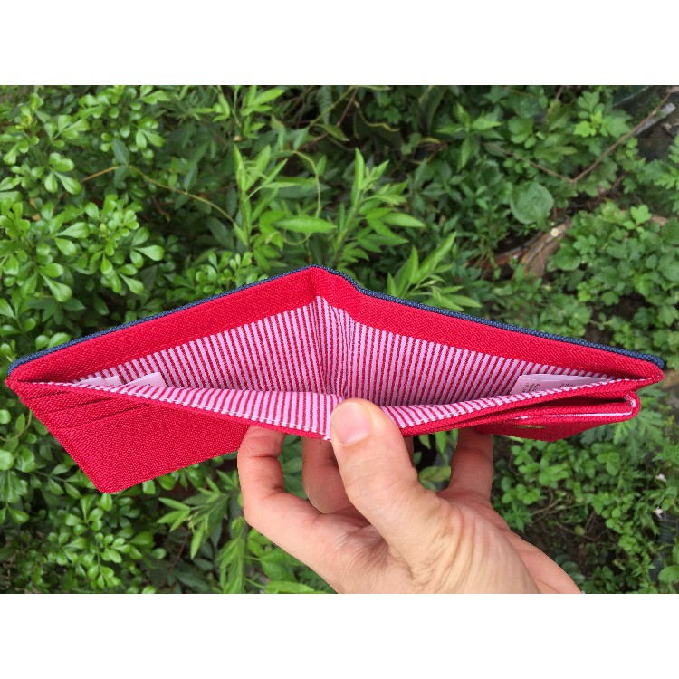 กระเป๋าสตางค์ Herschel Supply Roy Coin Wallet - Navy / Red with RFID Blocking