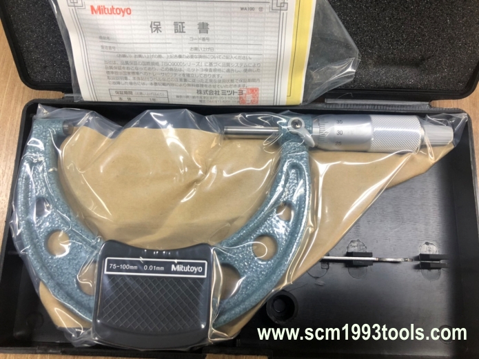 MITUTOYO มิตูโตโย 103-140-10 ไมโครมิเตอร์วัดนอก 75-100 mm. ญี่ปุ่น คุณภาพดี Outside Micrometer