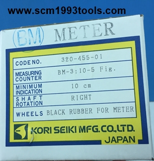 KORI โกริ วัดรอบผ้าเมตร รุ่น BM3-10-5 M หมุนขวา หน้าปัดหน้า Measuring Wheel Counter METERS