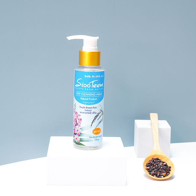 Sixteem Deep Cleansing Aqua pH5.5 คลีนซิ่งล้างหน้าแทนโฟม ล้างเครื่องสำอางกันน้ำอย่างหมดจด ไม่ทำให้เกิดริ้วรอย ผิวคงความนุ่มชุ่มชื่น