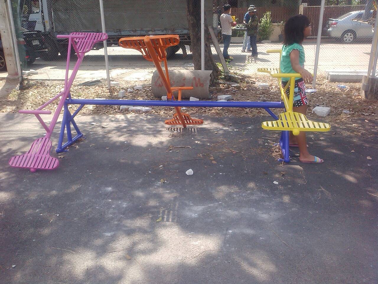 รหัส PG ผลงานติดตั้ง (หมู่บ้านบัวทองพาร์ค5 จ.นนทบุรี) เครื่องเล่นสนามกลางแจ้งสำหรับเด็ก