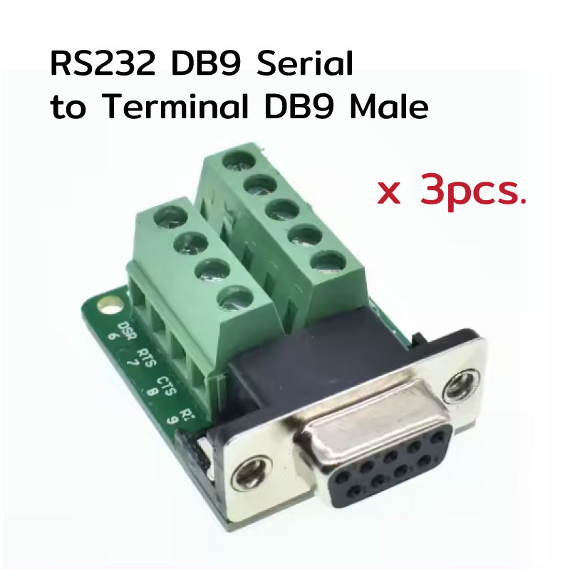 DB9 D-SUB RS232 Adapter COM transfer solderless connector Male Female to 9Pin Green terminal Breakout Plug