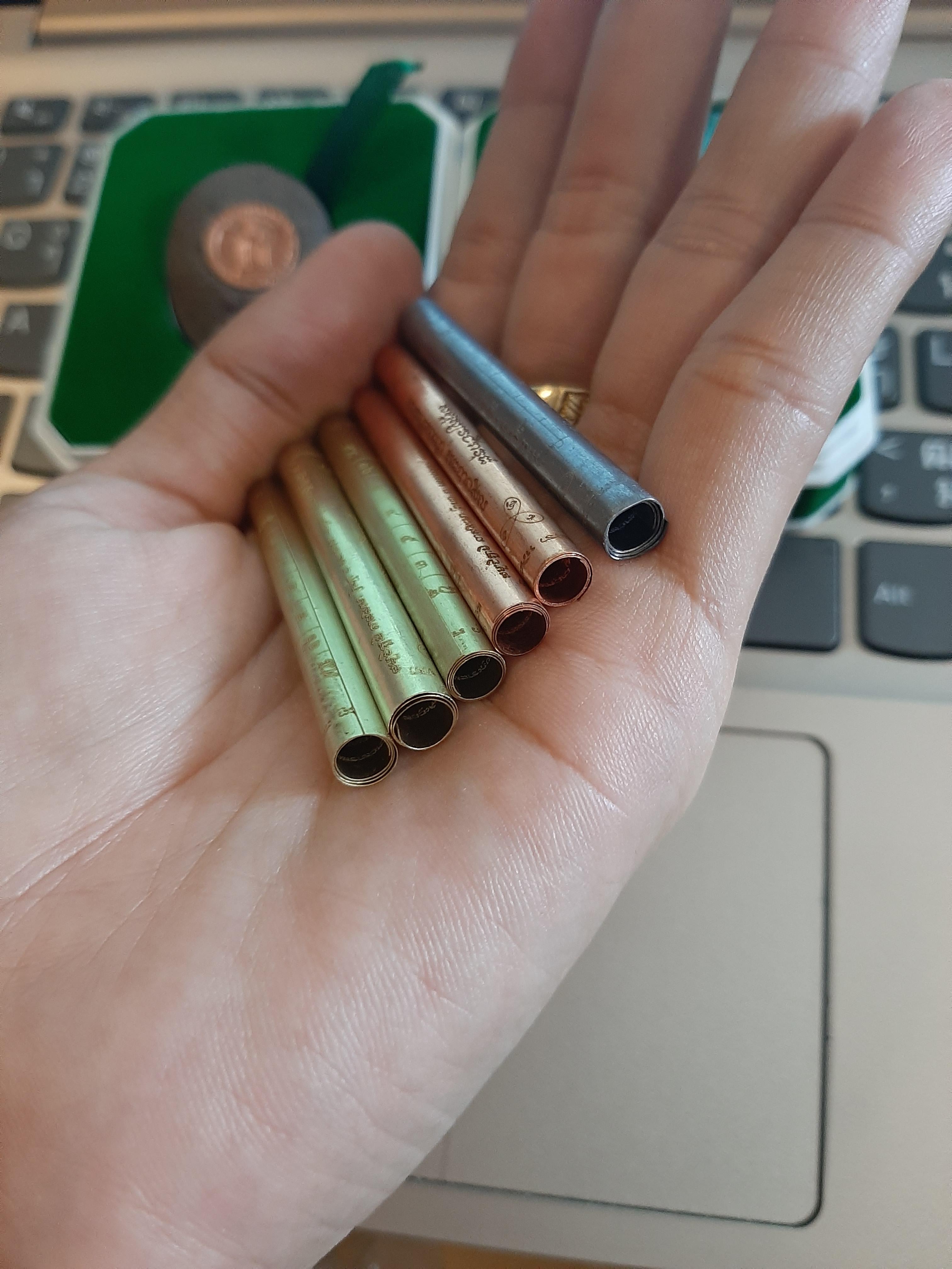 ตะกรุดมหามงคลโสฬสเงินล้าน (ทองแดง)วัดห้วยน้ำขาว ลพ.เล็กร่วมเสก