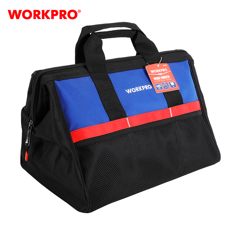 WORKPRO กระเป๋าเครื่องมือทรงปากกว้าง ขนาด 13 นิ้ว,18 นิ้ว (WP281001 / WP281002)