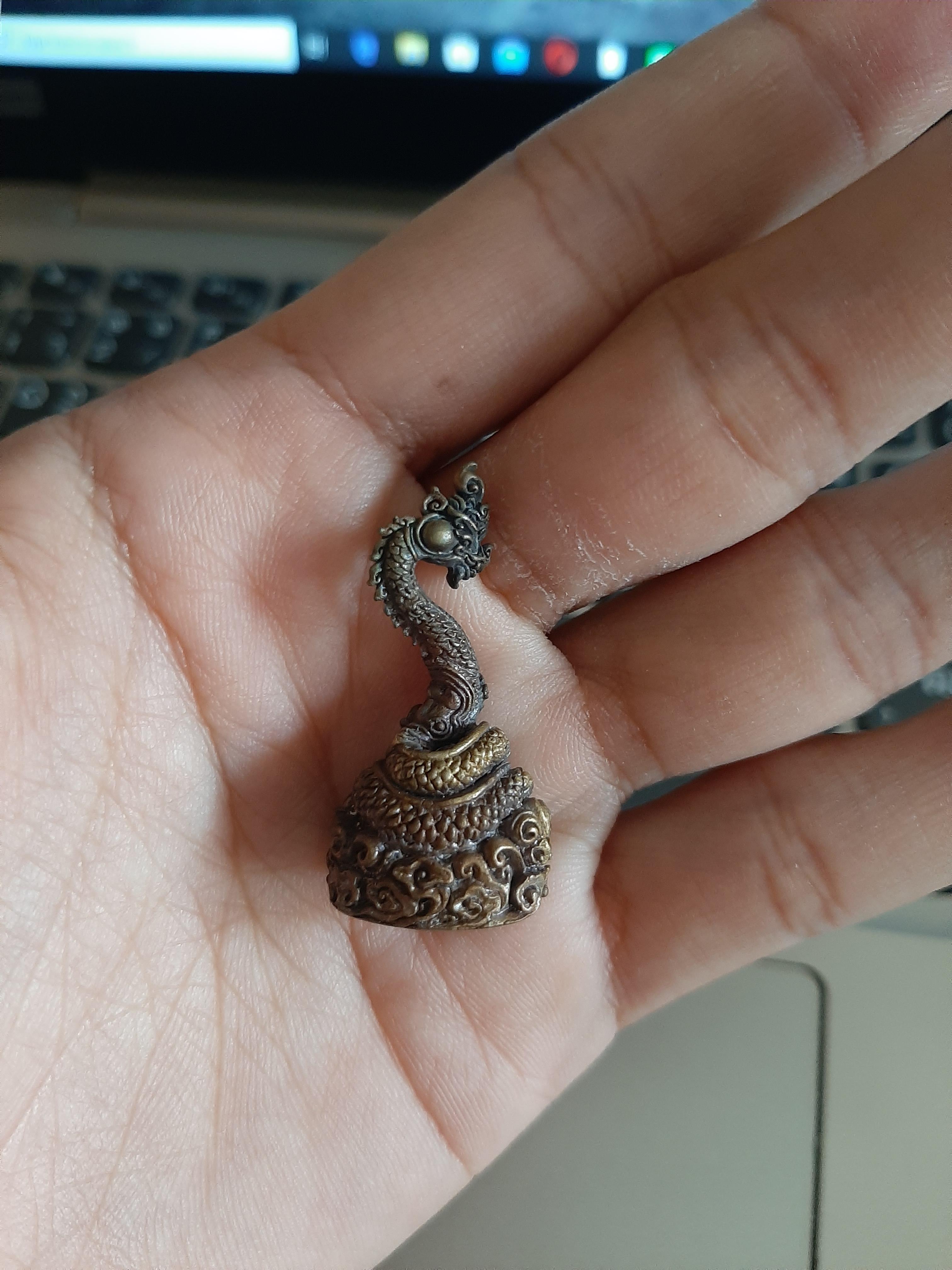 รูปหล่อพญาอนันตนาคราช หลวงปู่แสง ญาณวโร (แสงจันทร์ จันทะโชโต) วัดป่าอรัญญวิเวก ปี ๖๐