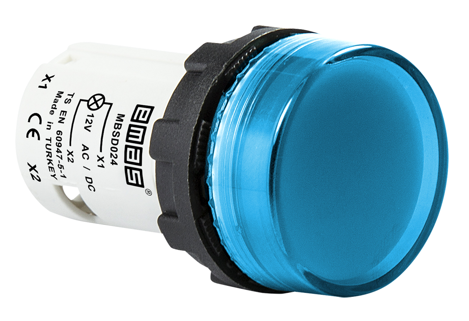 Pilot Lights 22mm. Model : MBSD024M 24VAC/DC LED BLUE EMAS