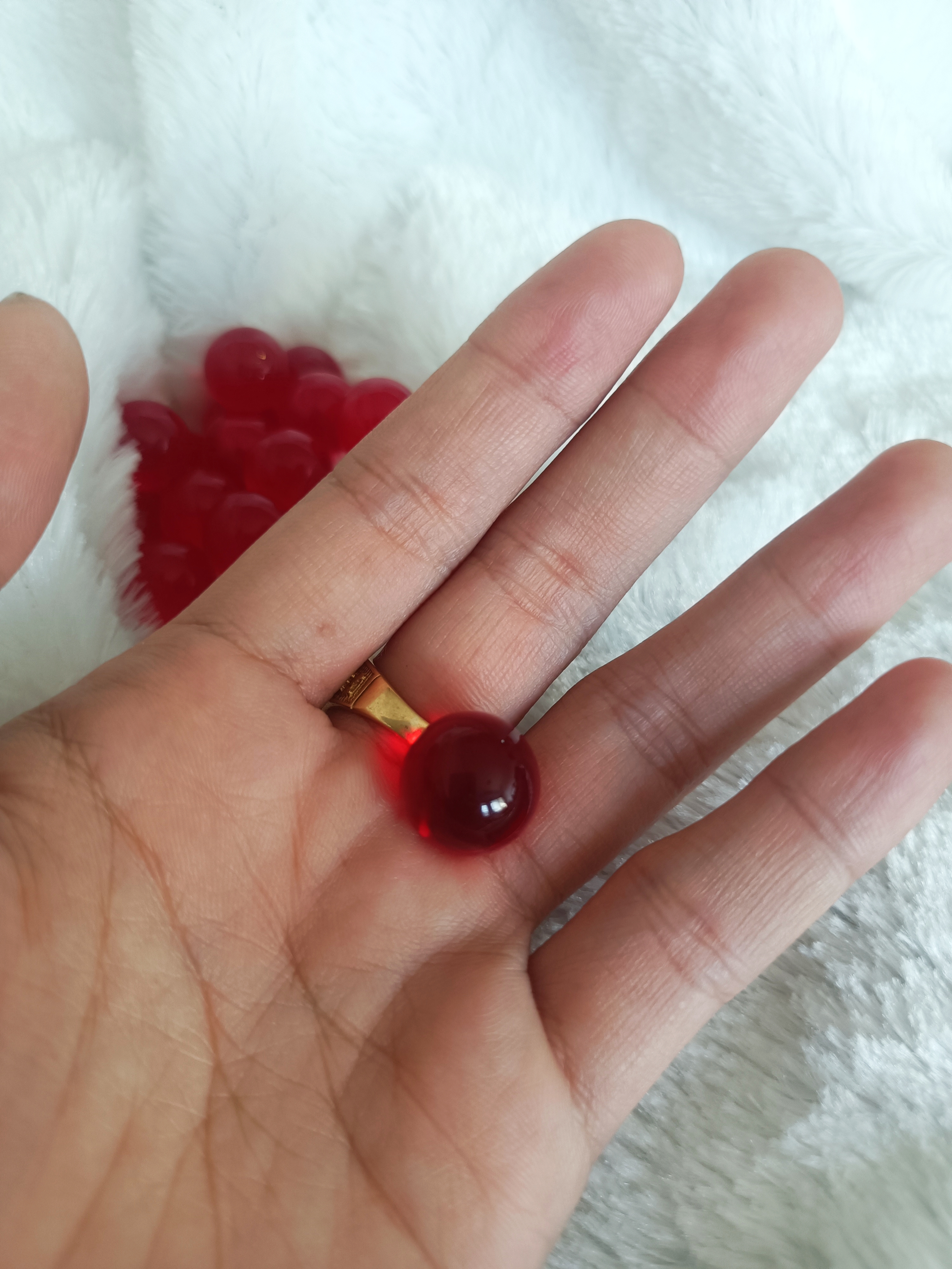 ลูกแก้วพุทธบารมีเปิดโลก (แก้วแดง) สุริยันต์ทรงกลด ฐานจาร (ไซส์ใหญ่ 5 cm) ลพ.เล็ก ลพ.บ๊ะ ลพ.ตุ๊ มหาสิงห์