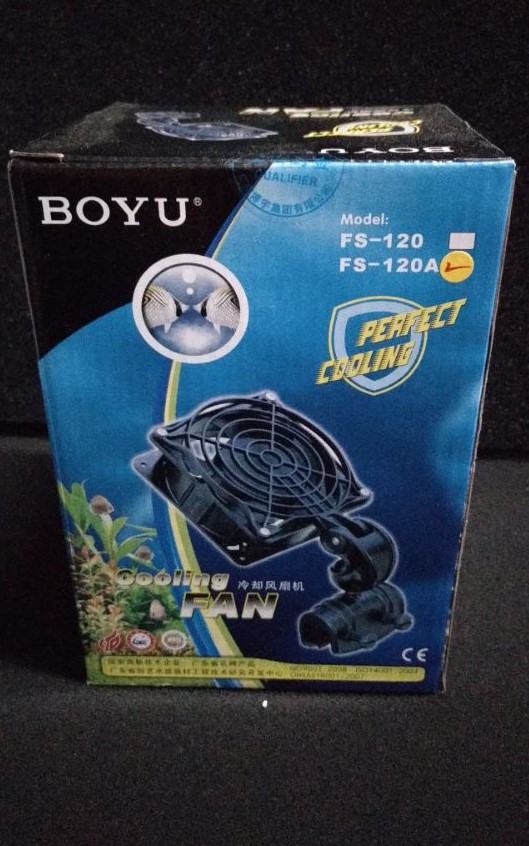 พัดลมระบายความร้อน สำหรับลดอุณหภุมิตู้ปลา รุ่น FS-120A พัดลมใหญ่ เสียงเบา ความเร็วรอบสูง ใช้ไฟบ้านพร้อมหม้อแปลงมอเตอร์ DC ประหยัดพลังงาน