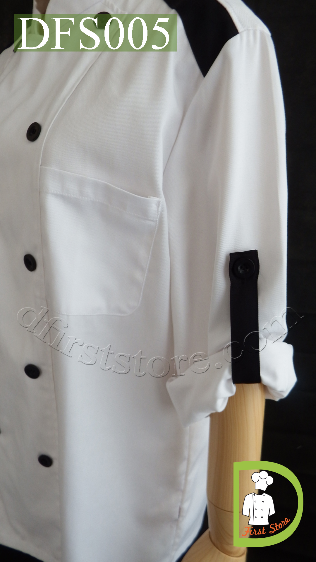 DFS005 Chef Uniform ชุดเชฟสากล (white, สีขาว)