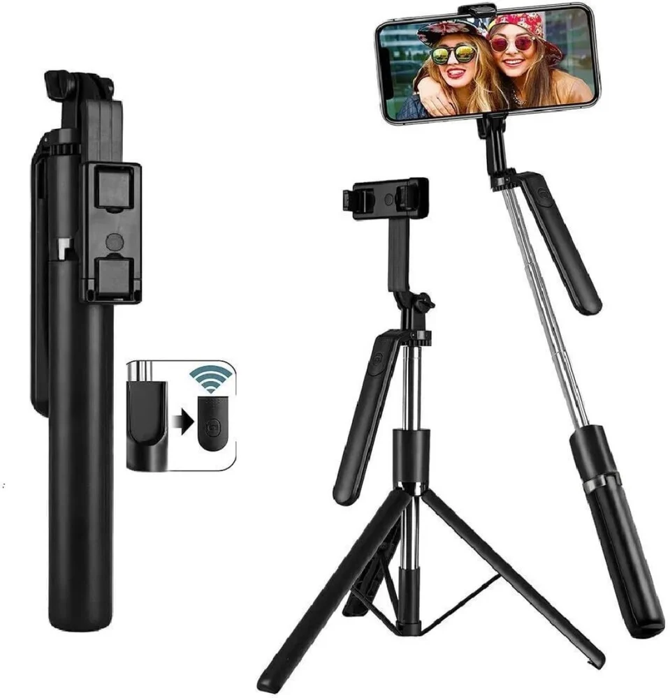 ไม้เซลฟี่ ขาตั้งกล้อง R16 พับได้ รีโมท 15M 170CM Selfie Stick Tripod