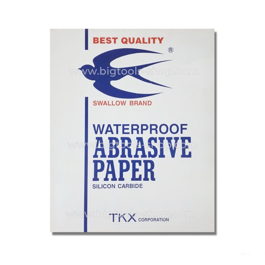 Swallow : กระดาษทรายน้ำ ตรา นกนางแอ่น Swallow : Water Proof Abrasive Paper