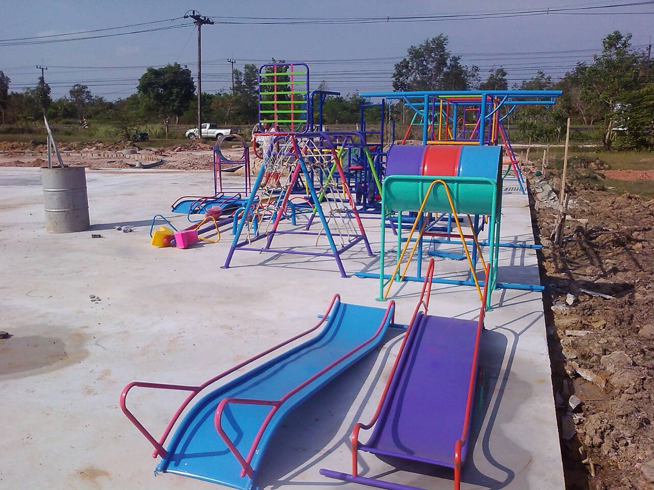 รหัส PG ผลงานติดตั้ง (ลานกีฬาห้วยนาง อ.ห้วยยอด จ.ตรัง) เครื่องออกกำลังกายเด็ก