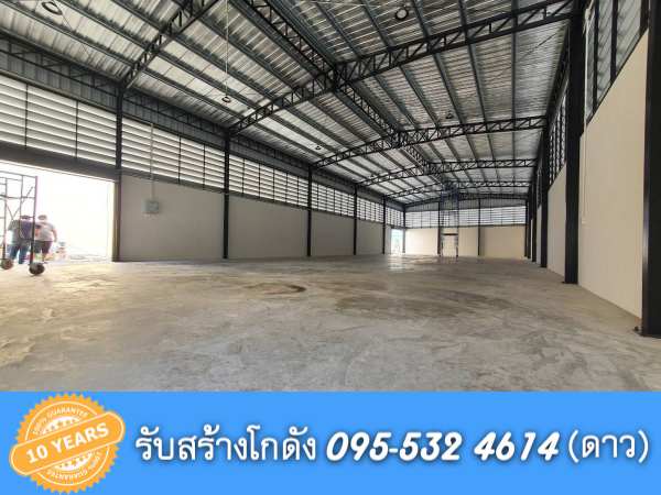 รับสร้างโกดังสำเร็จรูป ขนาด12x32x6.00 เมตร