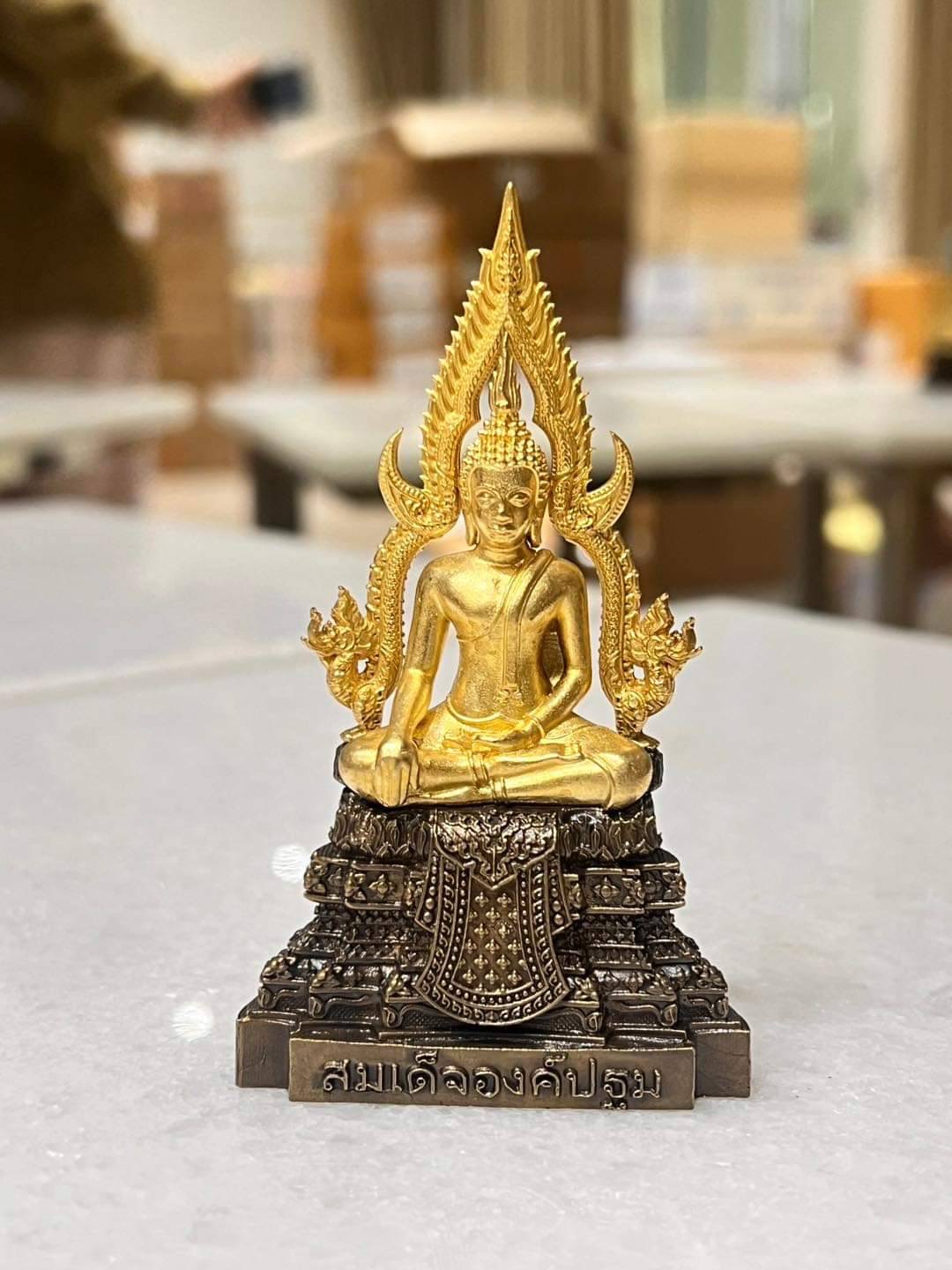 สมเด็จองค์ปฐม ขนาดบูชาหน้ารถ หน้าตัก 3 ซม.(1 ใน 56 องค์) หลวงพ่อเล็ก วัดท่าขนุน หลวงพ่อบ๊ะ พุทธาภิเษก วัดพระพุทธบาทถ้ำป่าไผ่