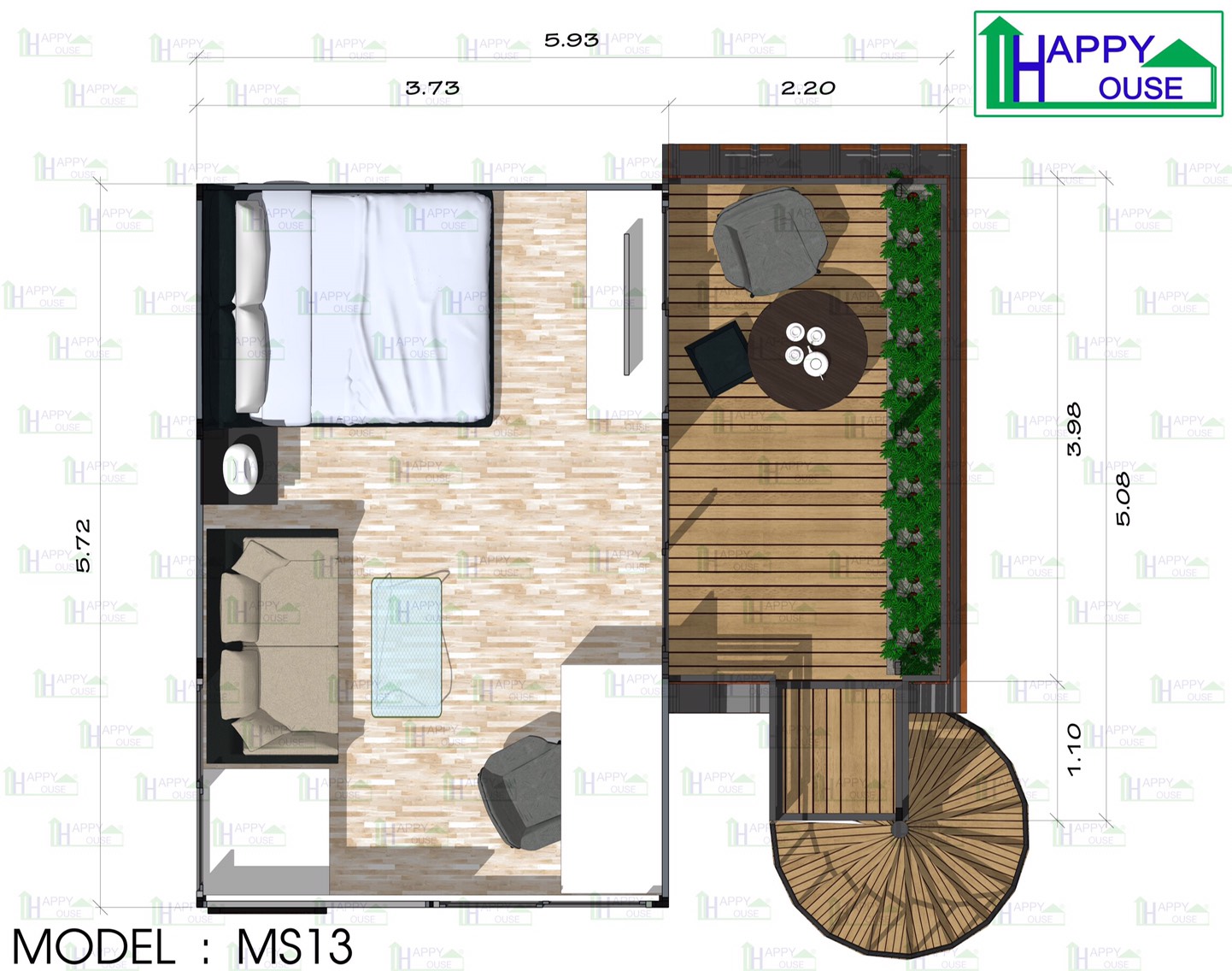 บ้านน็อคดาวน์ บ้านสำเร็จรูป สร้างออฟฟิศ ms-13