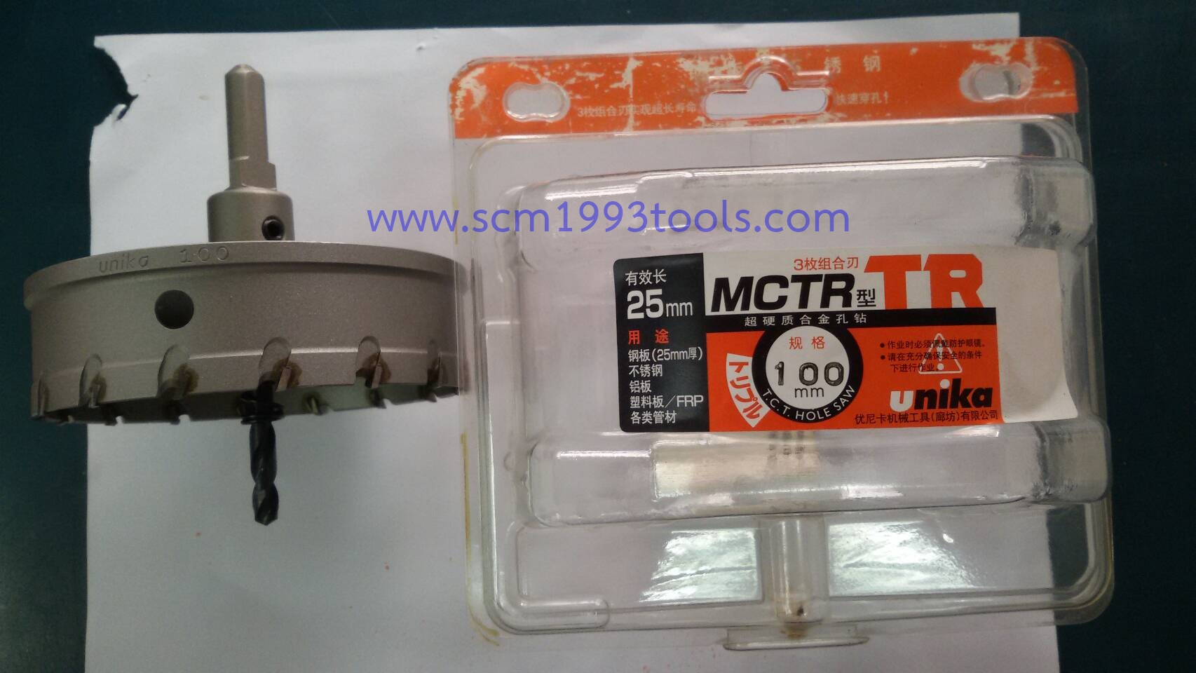 UNIKA ยูนิกะ โฮลซอเจาะลึก เจาะสแตนเลส TR type Hole Saw for Stainless,Plastic,Aluminum,PVC ญี่ปุ่น เจาะได้ลึก 25 มม.