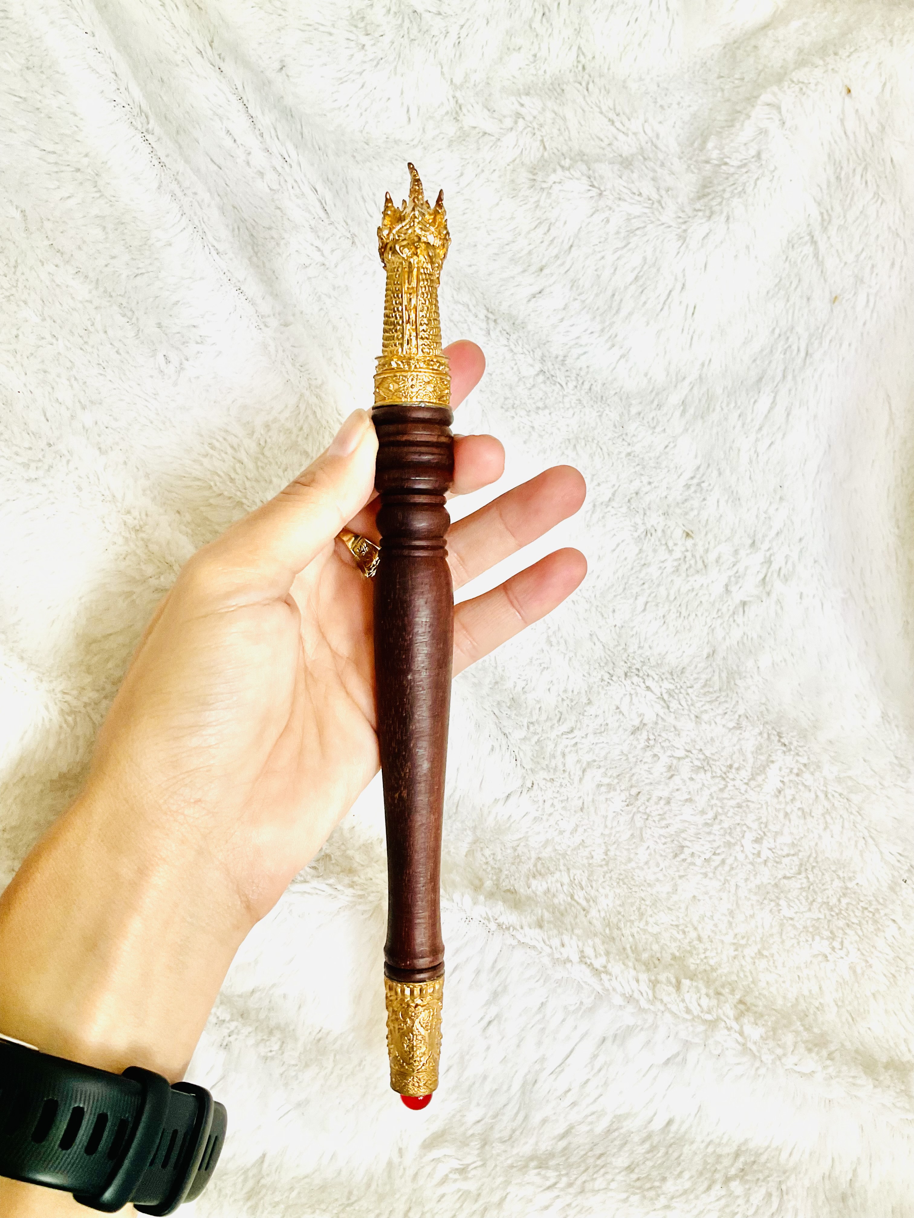 ไม้ครูนาคาสัมฤทธิ์ผล no.9 สร้างเพียง 16 ด้าม ครูบากฤษดา รวมมวลสาร รวมเกจิ เสกหลายวาระ ปี 67