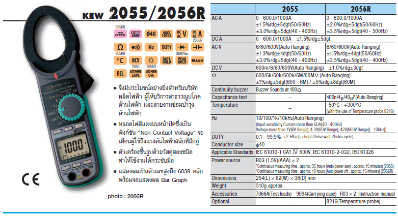 KYORITSU แคล้มมิเตอร์ รุ่น 2055