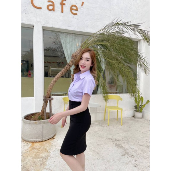 เสื้อผ้าแฟชั่นผู้หญิง กระโปรงทรงเอ ยาว 20 22 24 กระโปรงนักศึกษา กระโปรงนักศึกษาทรงเอ