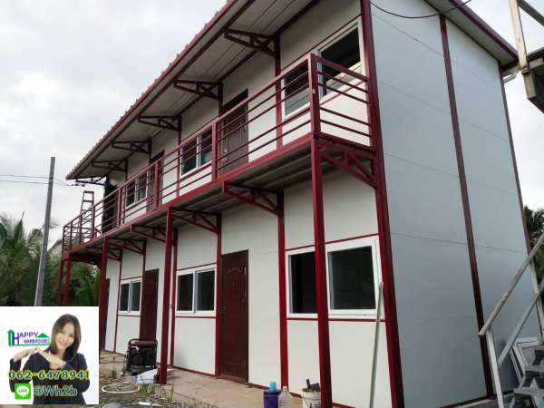 บ้านพักคนงาน 2 ชั้น ขนาด3.60x10.80 เมตร