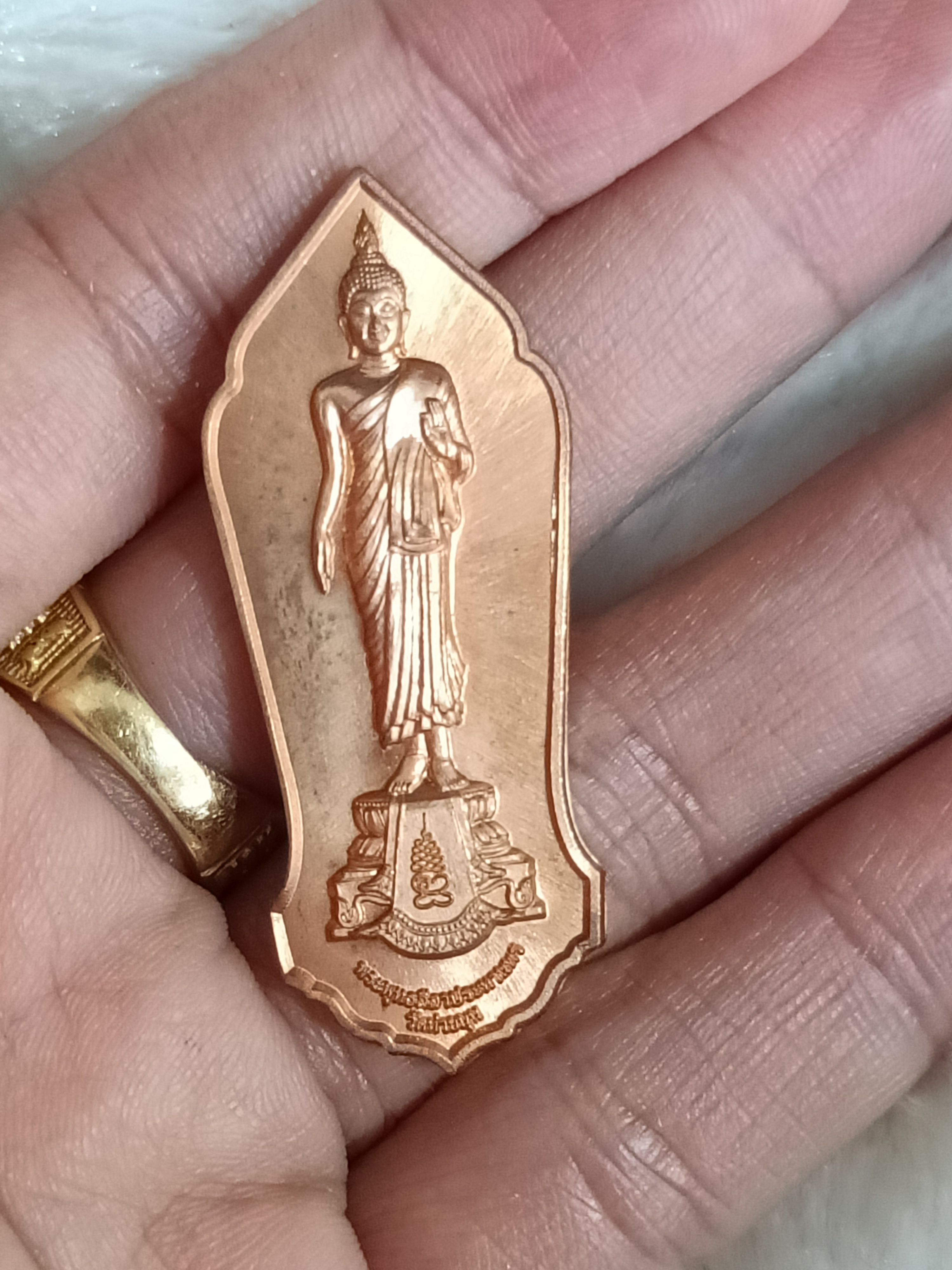 เหรียญของขวัญปีใหม่ 2 หน้า ทองแดง รุ่น ฝ่าวิกฤติ วัดท่าขนุน ปี 59