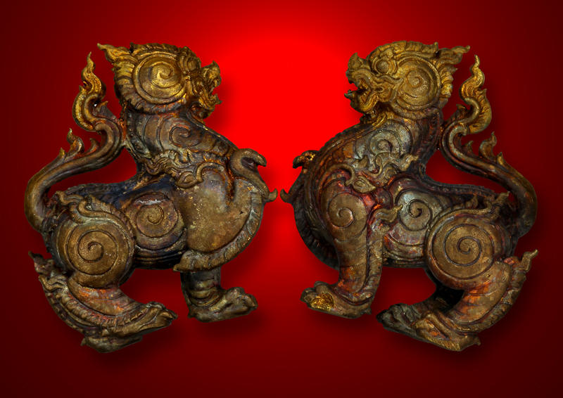 พระพุทธประทับช้าง - สิงห์รุกฆาต ลป.ป่วน วัดช้างน้อย