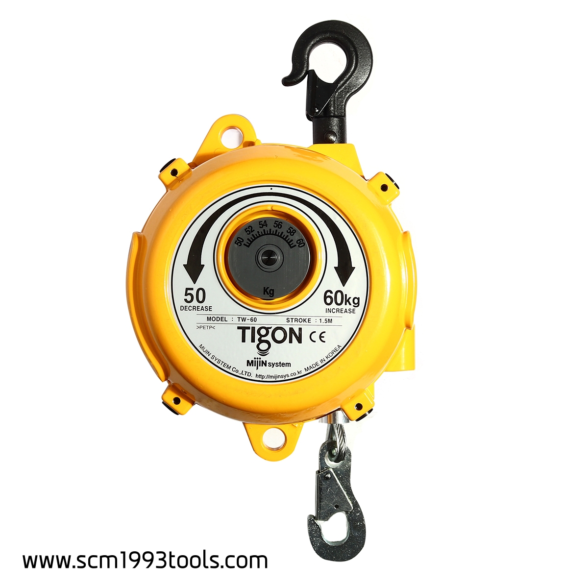 Tigon ไทกอน รุ่น TW-60 สปริงบาลานเซอร์ รอกสปริง 50.0-60.0 kg. Spring Balancer