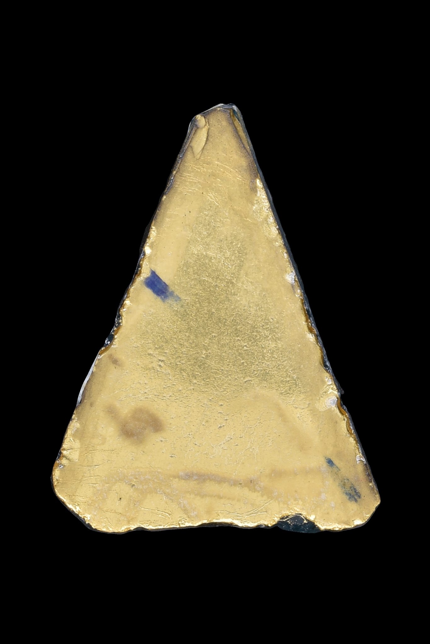 แผ่นกระจกทองคำ 24 k ประดับองค์พระหลวงพ่อโต กระเบื้องอิตาลี ปี 2525 วัดอินทรวิหาร