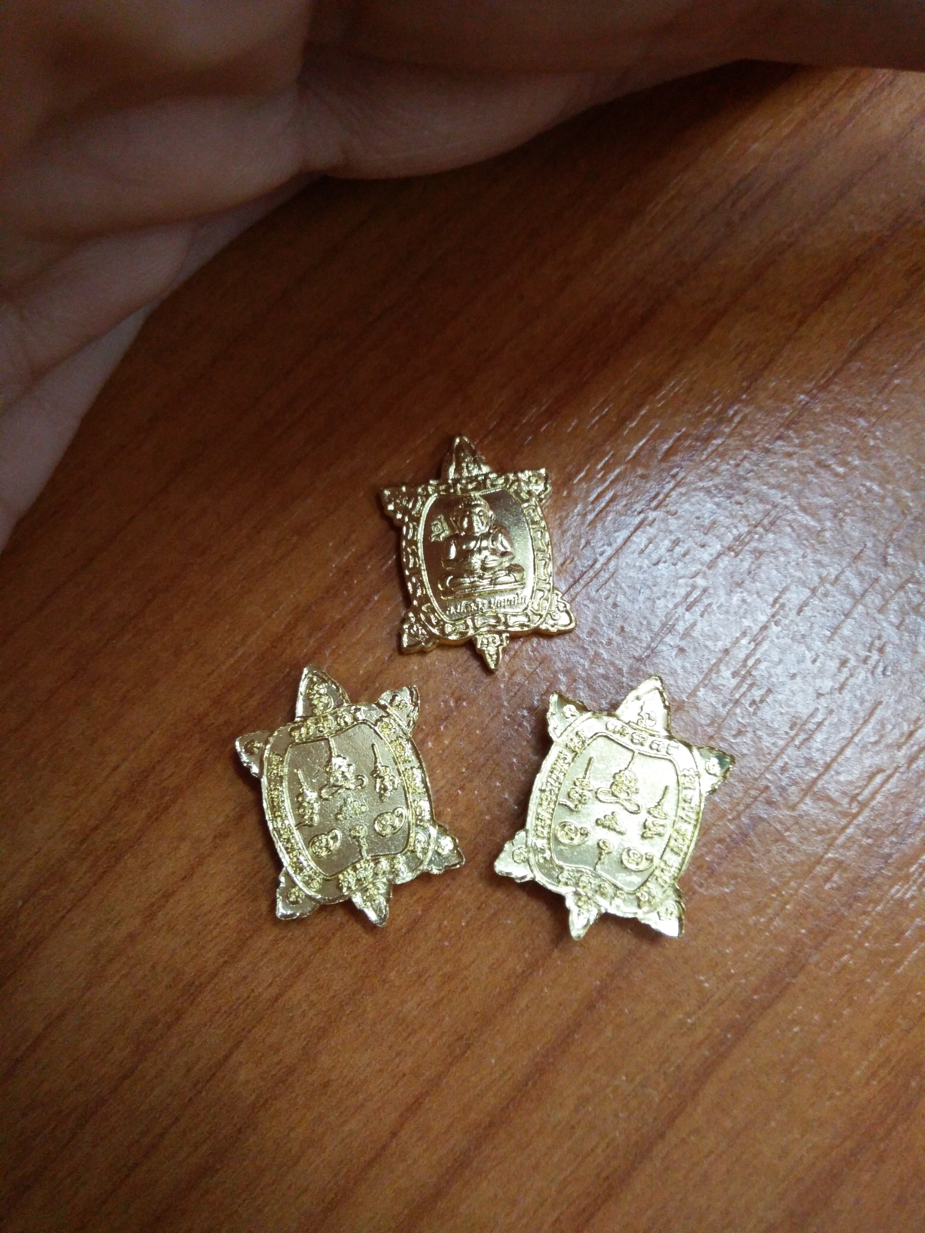 เต่าจิ๋ว วัดสี่แยกเจริญพร ลพ.เล็กร่วมเสก (ชุด 3 ตัว)