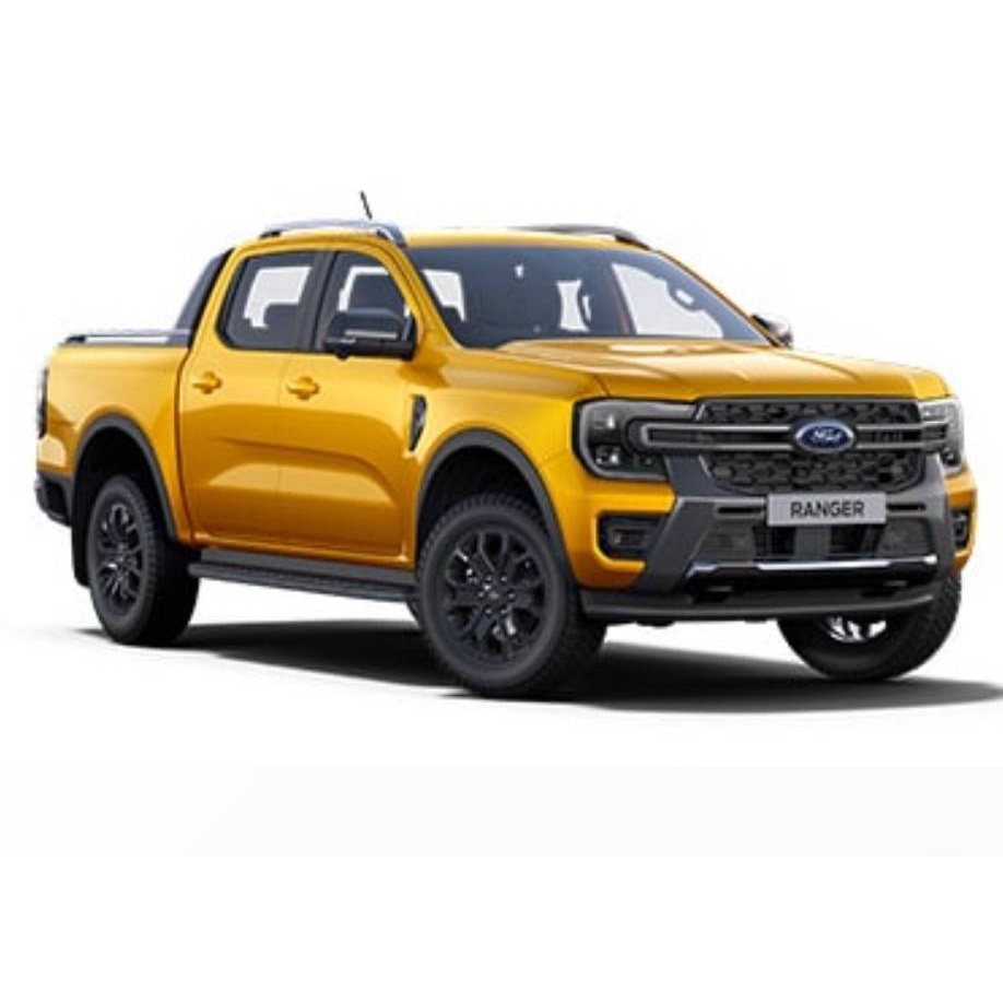 เบ้าประตู Ford Ranger Next Gen ฟอร์ด เรนเจอร์ ปี 2022-ปัจจุบัน รุ่น 4 ประตู (สีดำเงา โลโก้สีแดง)