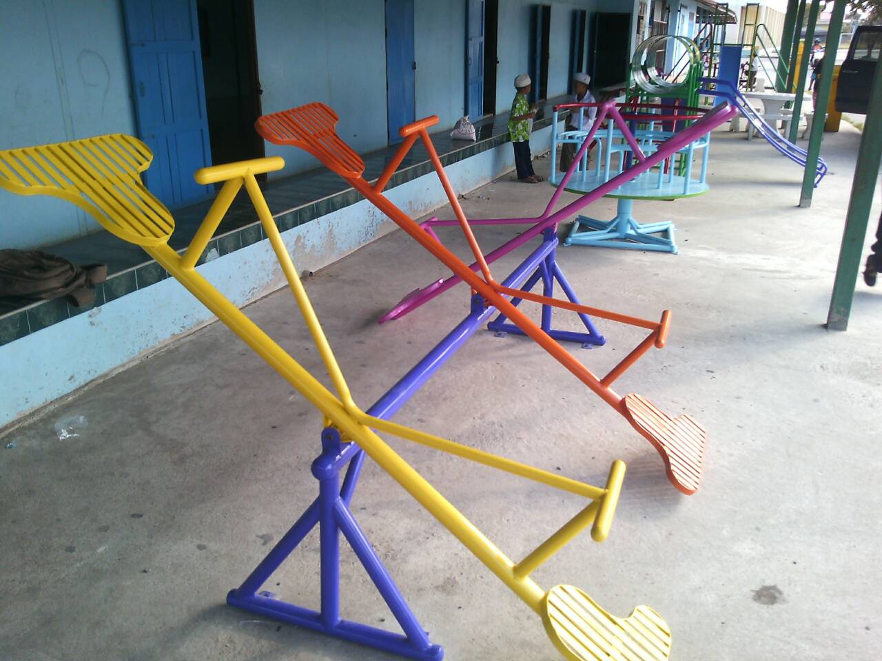 รหัส PG ผลงานติดตั้ง (โรงเรียนขันติธรรม-บางบัวทอง จ.นนทบุรี) เครื่องเล่นสนามกลางแจ้งสำหรับเด็ก