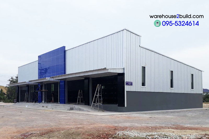 รับสร้างโกดังสำเร็จรูป จ.ราชบุรี ขนาด 15.00 x 30.00 x 6.50 m.