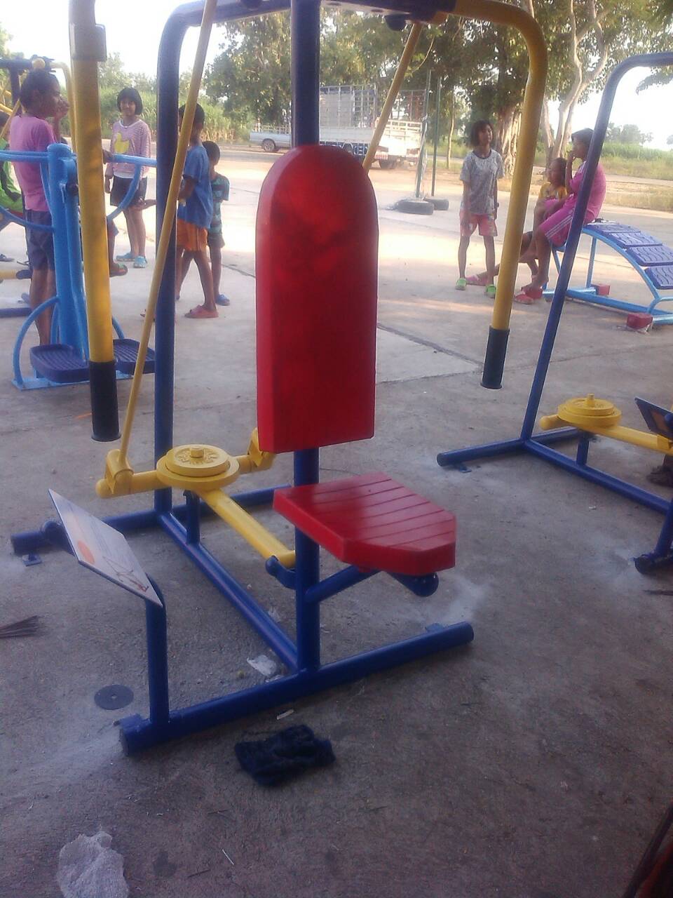 รหัส OUL ผลงานติดตั้ง (อบต.หนองกุลา อ.บางระกำ จ.พิษณุโลก) เครื่องออกกำลังกายกลางแจ้ง