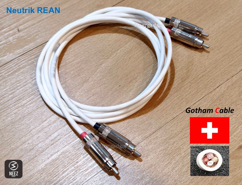 สายสัญญาณ Gotham Swiss+หัวNEUTRIK REAN สีดำ ราคาต่อคู่