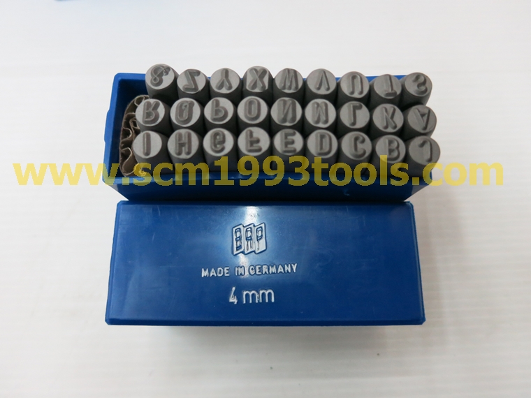 BRP เหล็กตอกตัวหนังสือ A-Z 4 มม. เหล็กตอกตัวอักษร 4 mm. Steel Character Stamper