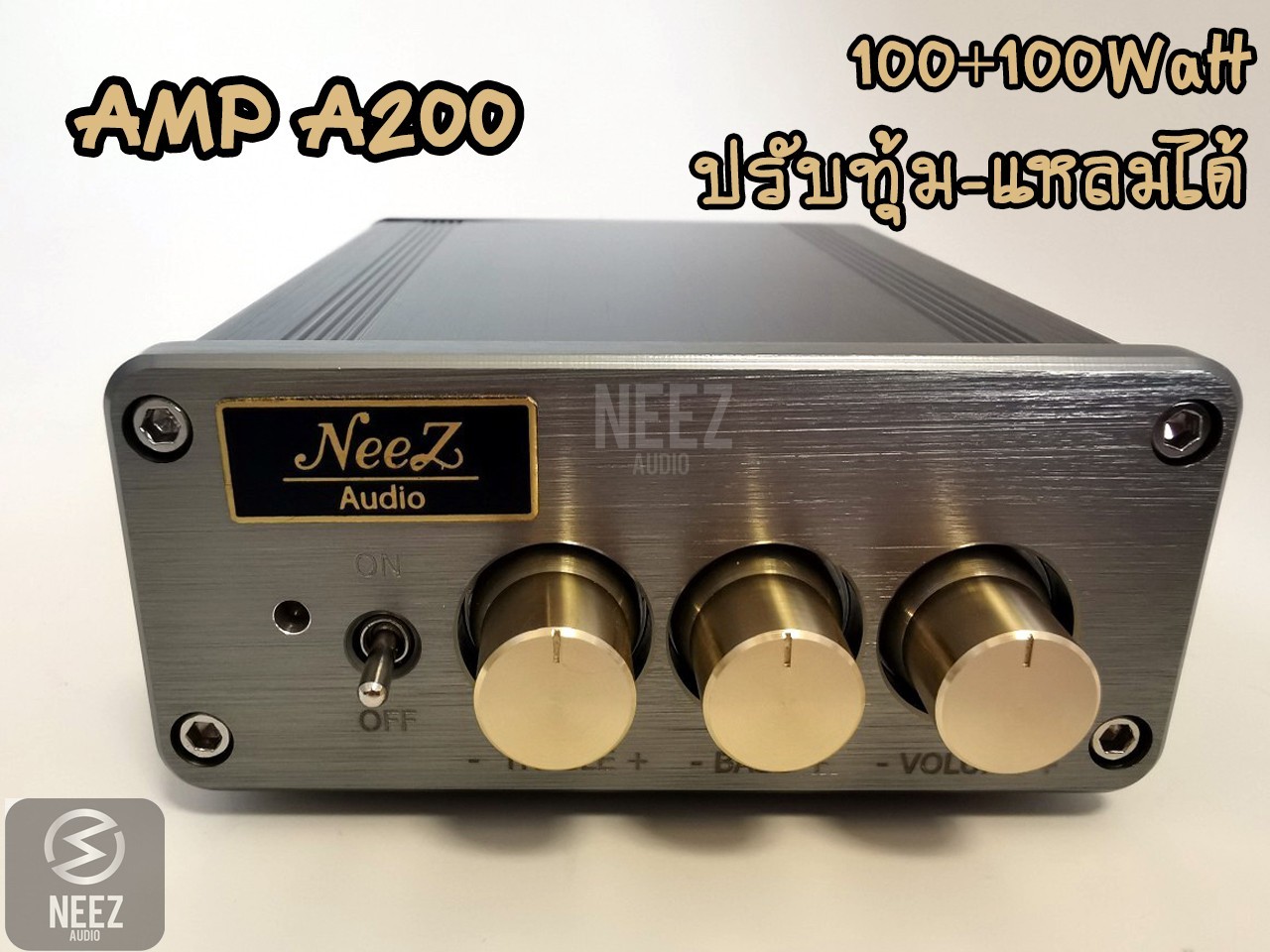 แอมป์ Amp A200 (200W.) พร้อมหม้อแปลง เสียงชัด ใส เบสหนัก ร้านไทย มีประกัน
