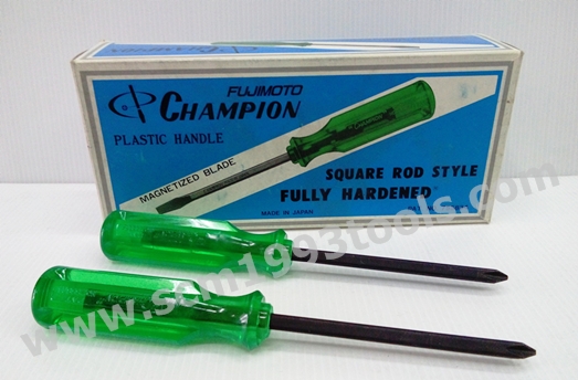 CHAMPION แชมเปี้ยน ไขควงแกนดำไม่ทะลุ ปากแฉก 3-4-5 นิ้ว ของแท้ ญี่ปุ่น screwdriver