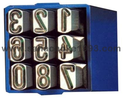 BRP เหล็กตอกตัวเลข 0-9 รุ่นแป้นสี่เหลี่ยม no. 240 (GS) Steel Numbers Stamper