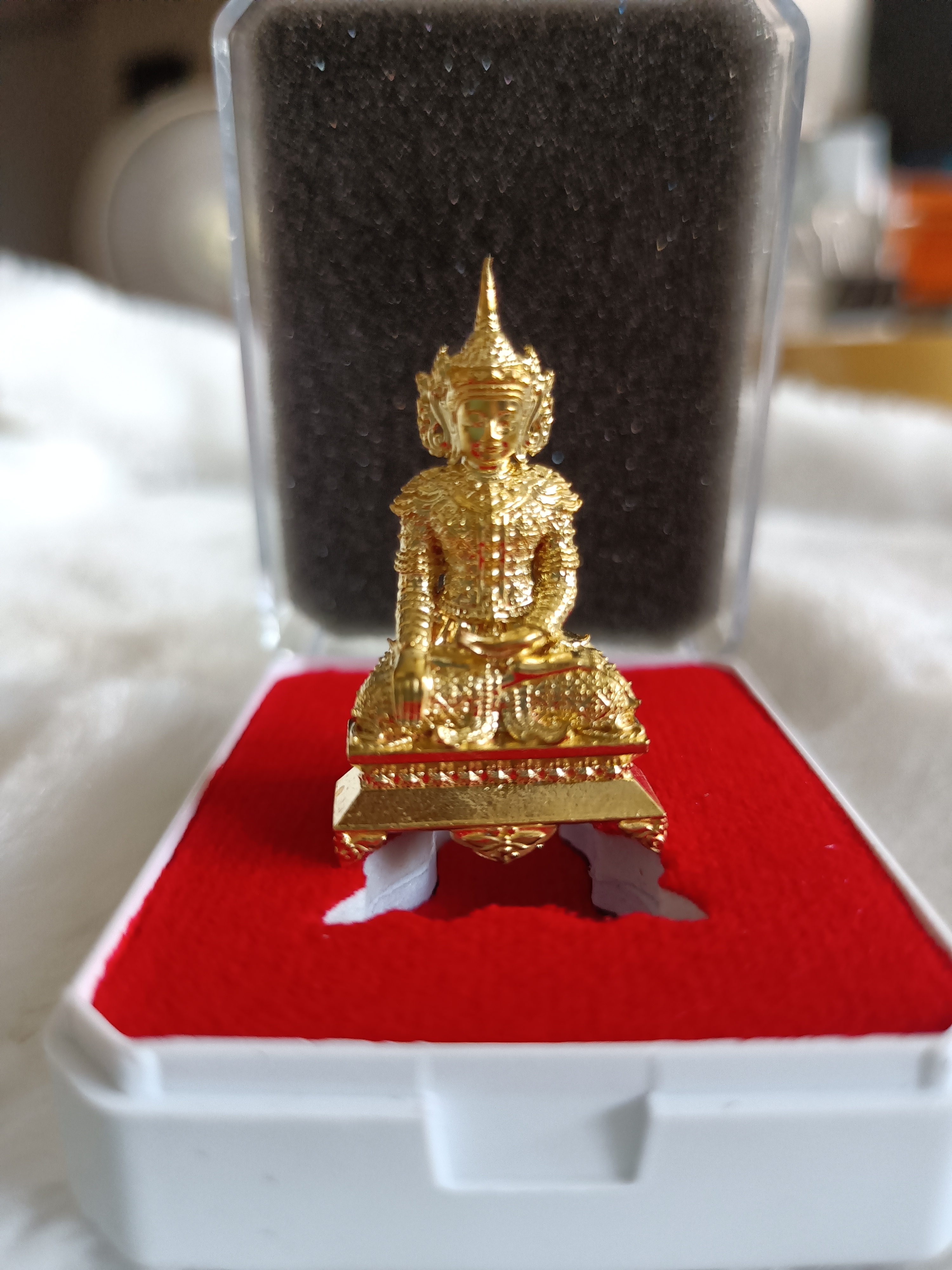 พระพุทธอิทธิคุณบุญพินิมมิต รุ่น 1 (ทองเหลืองขัดเงา อุดผงยา 1 ใน 235) ลพ.เล็ก พอจ.พันแสง วัดศิลาวาส