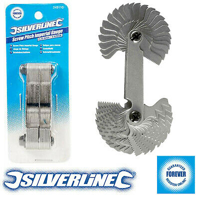 หวีวัดเกลียว มิล-นิ้ว อังกฤษ คุณภาพดี Screw Pitch Gauge Made in England SILVERLINE
