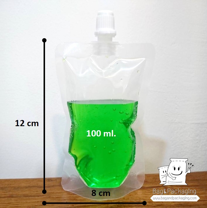 ถุงฝาเกลียวบรรจุของเหลว 100 ml