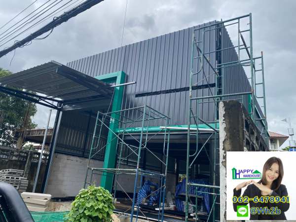 โกดังสำเร็จรูป บางกระสอ ขนาด8.00x14.00x6.00เมตร