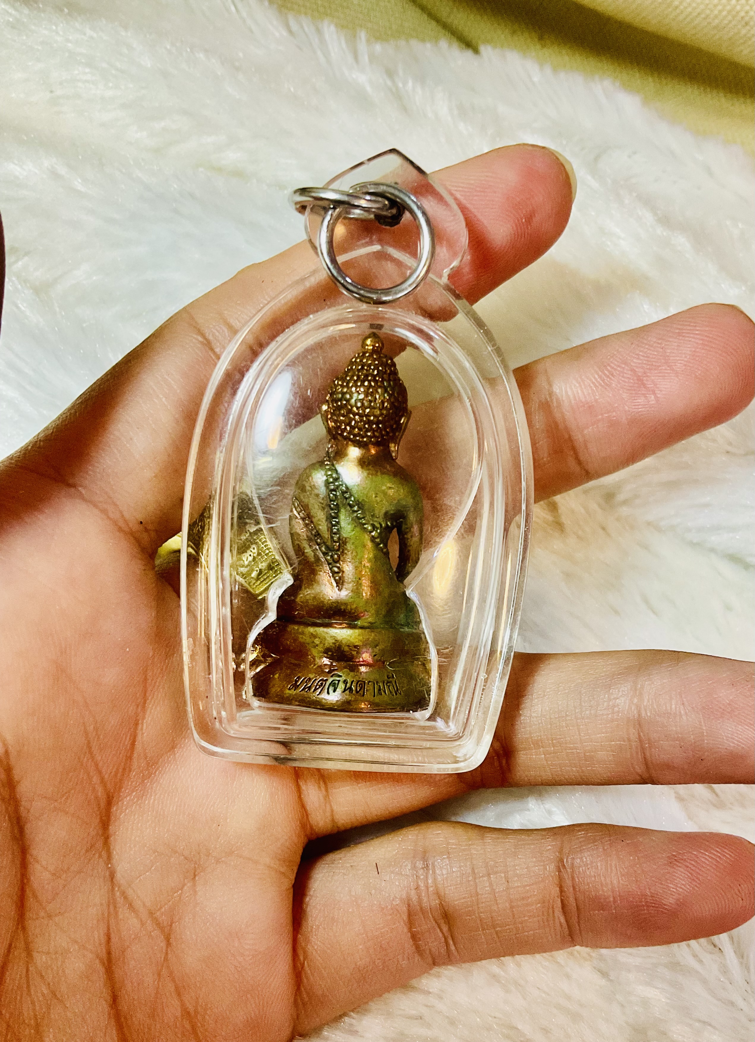 พระกริ่งจินดามณีมนต์พระกาฬ (เนื้อผิวรุ้ง) เลี่ยมกันน้ำ ลพ.เล็กเททอง เข้าพุทธาภิเษกวัดท่าขนุน