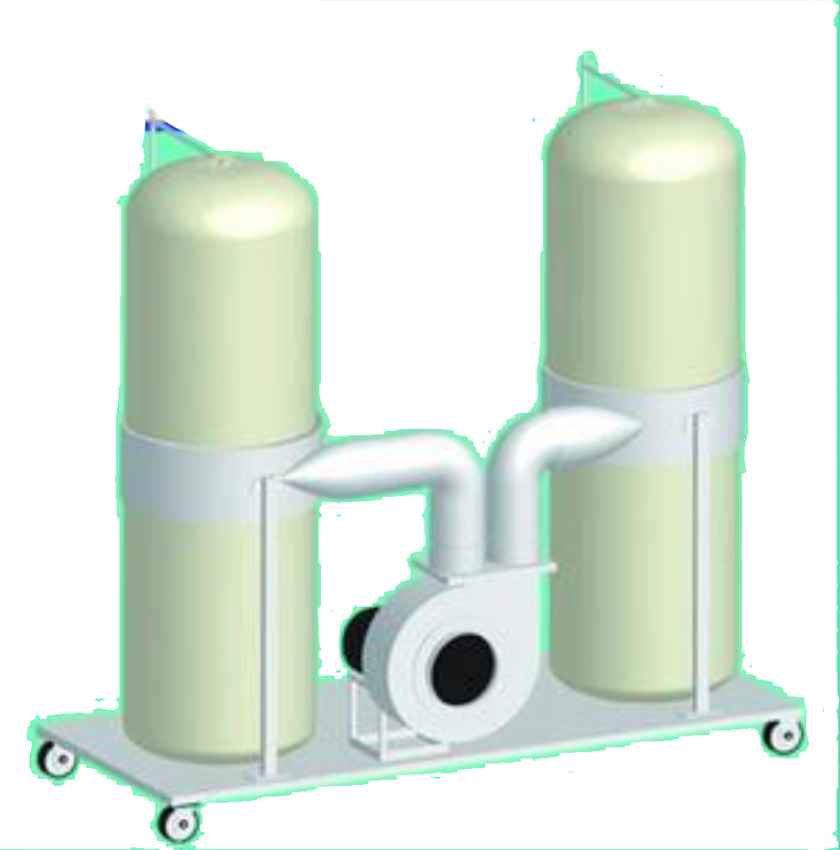 Blower โบลเวอร์ดูดฝุ่น อุตสาหกรรม แบบถุงผ้า รุ่น DC-5 (พร้อมสายดูด 2 เมตร) ส่งฟรี