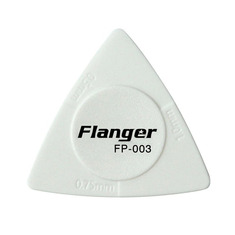 ปิ๊กกีตาร์ Flanger FP-003 ขาว สามเหลี่ยม กันลื่น ไฟฟ้า เบส คลาสสิค