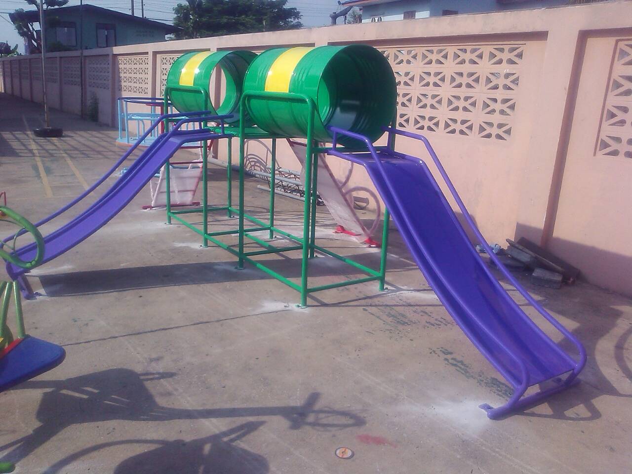 รหัส PG ผลงานติดตั้ง (โรงเรียนอิสลามสัมพันธ์3-บางบัวทอง จ.นนทบุรี) เครื่องเล่นสนามกลางแจ้งสำหรับเด็ก